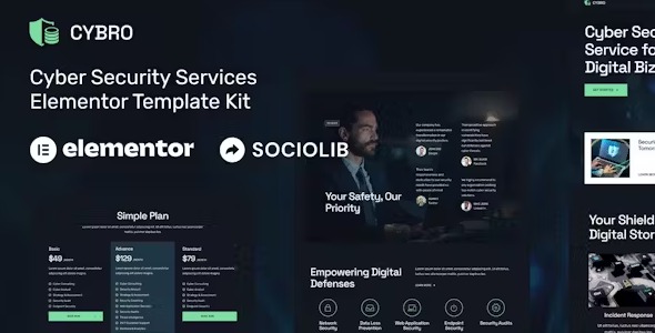 Cybro 1.0 – Cyber Security Services Elementor Template Kit