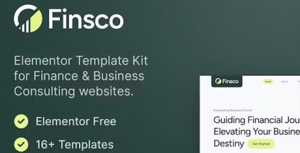 Finsco - Finance & Business Consulting Elementor Template Kit