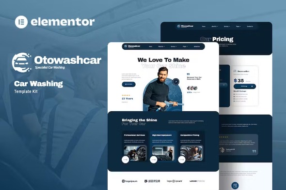 Otowashcar  – Car Washing Elementor Template Kit