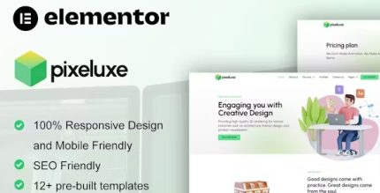 Pixeluxe - 3D Design Studio Elementor Pro Template Kit