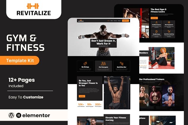 Revitalize 1.0 – Fitness Gym Elementor Template Kit