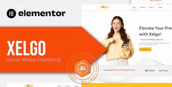 Xelgo 1.0 – Social Media Marketing Elementor Template Kit