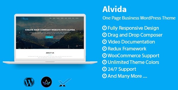 Alvida 1.5 – One Page Business WordPress Theme