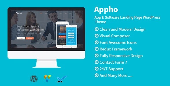 Appho 1.5 – App & Software Landing Page WordPress Theme