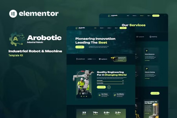 Arobotic 1.0 – Industrial Robot & Machine Elementor Template Kit