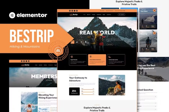Bestrip  – Hiking & Mountain Elementor Template Kit