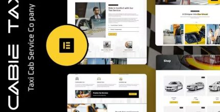 Cabie - Taxi Booking Service Elementor Pro Template Kit