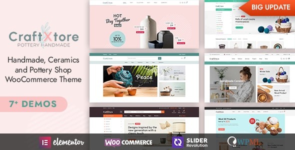 CraftXtore 1.9.1 – Handmade, Ceramics and Pottery Shop WooCommerce Theme