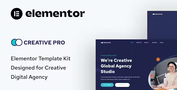 Creativepro 1.0 – Creative Agency Studio Elementor Template Kit
