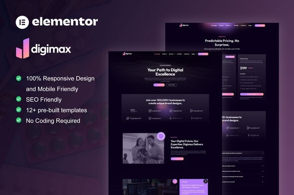 Digimax  – Digital Marketing Agency Elementor Template Kit