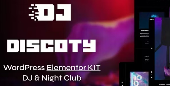 Discoty 1.0 – DJ & Night Club Elementor Pro Template Kit