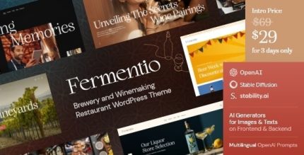 Fermentio - Brewery and Winemaking Restaurant WordPress Theme