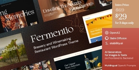 Fermentio 1.6.0 – Brewery and Winemaking Restaurant WordPress Theme