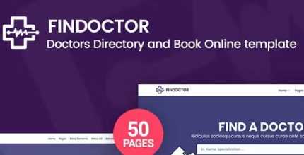 Findoctor - Doctors directory and Book Online Template