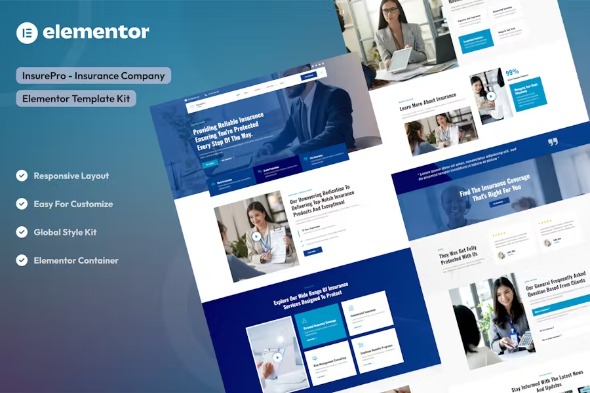 Insure 1.0 – Insurance Company Elementor Template Kit
