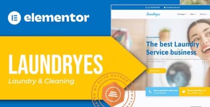 Laundryes - Laundry & Cleaning Elementor Template Kit