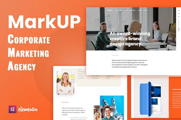 MarkUP 1.0 – Corporate & Marketing Agency Elementor Template Kit