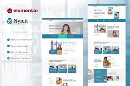 Nyicit - Language Course & Learning Center Elementor Template kit