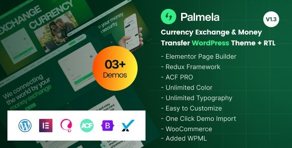 Palmela 1.5 – Online Banking & Money Transfer WordPress Theme