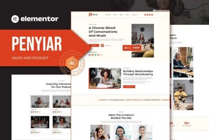 Penyiar - Radio and Podcast Elementor Template Kit