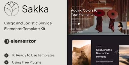 Sakka - Photography Service & Portfolio Elementor Template Kit