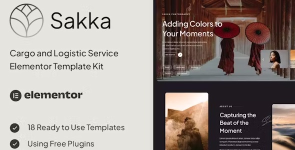 Sakka 1.0 – Photography Service & Portfolio Elementor Template Kit