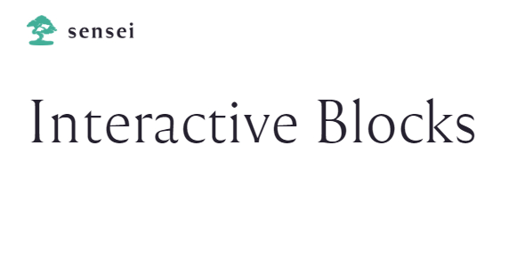 Sensei Interactive Blocks 1.4.5
