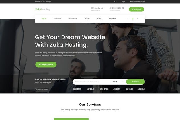 Zukahost 1.0 – Domain & Web Hosting Template Kit