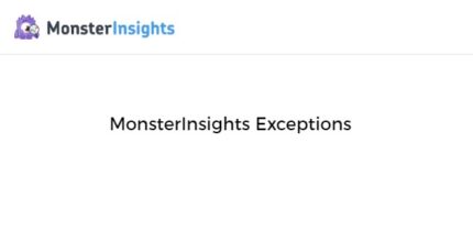 MonsterInsights Exceptions