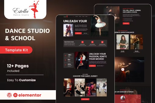 Estella 1.0.0 – Dance School & Studio Elementor Template Kit