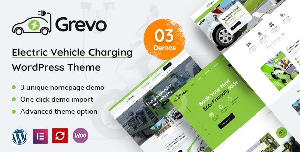 Grevo 1.8 – Electric Vehicle Charging WordPress Theme