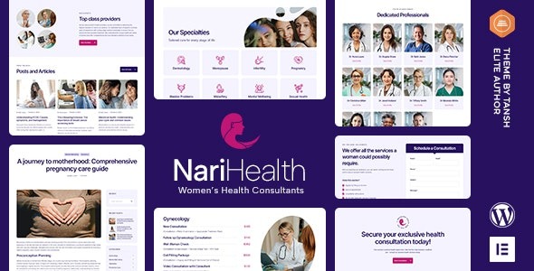 NariHealth 1.0.6 – Women’s Health Consultant WordPress Theme