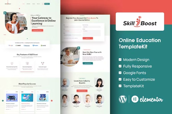 Skill Boost 1.0.0 – Online Education Elementor Template Kit