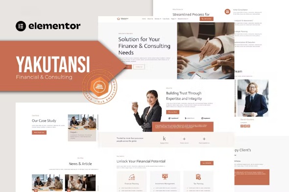 Yakutansi 1.0.0 – Finance and Consulting Elementor Template Kit