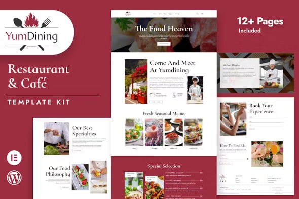 Yumdining 1.0.0 – Restaurant & Café Elementor Template Kit