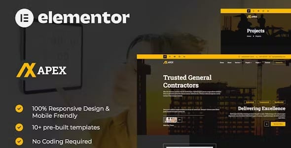 Apex 1.0 – Construction Elementor Template Kit