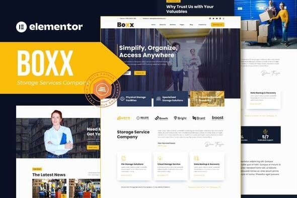 Boxx 1.0.0 – Storage Services Company Elementor Template Kit