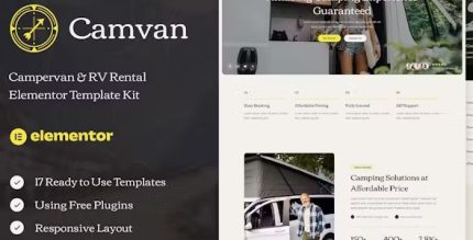 Camvan - Campervan & RV Rental Elementor Template Kit