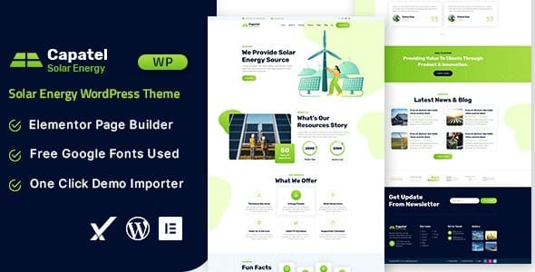 Capatel 1.1.0 – Solar Energy WordPress Theme