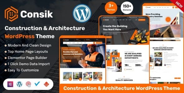 Consik 1.0.2 – Construction & Architecture WordPress Theme