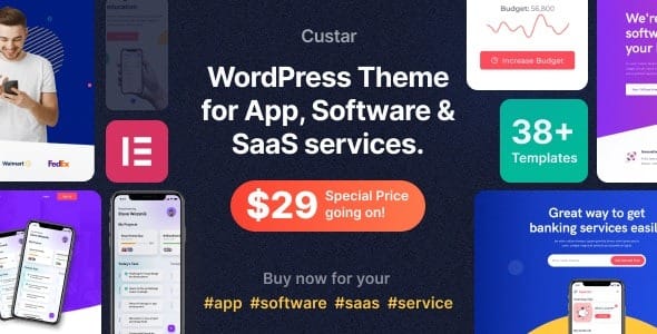 Custar 1.2.7 – Software & App WordPress Theme