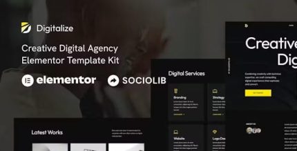 Digitalize - Creative Digital Agency & Portfolios Elementor Template Kit