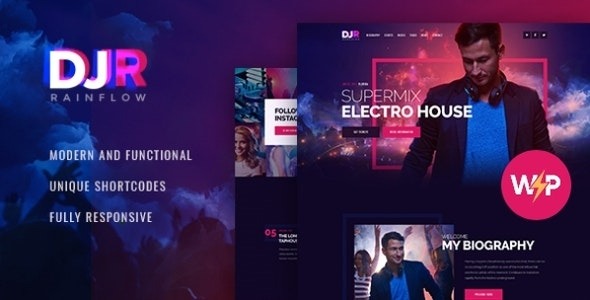 DJ Rainflow 1.3.13 – Music Band & Musician WordPress Theme