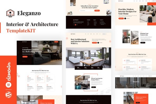 Eleganzo 1.2 – Interior & Architecture Elementor Template Kit