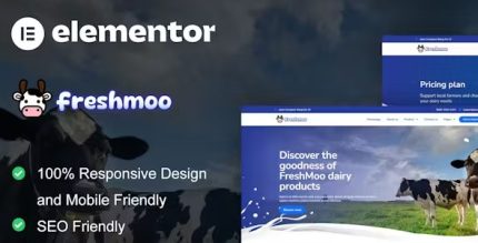 FreshMoo - Dairy Farm Elementor Pro Template Kit