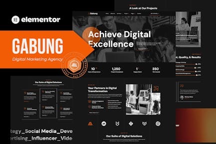 Gabung 1.0 – Digital Marketing Agency Elementor Template Kit