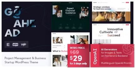 GoAhead - Business Startup WordPress Theme
