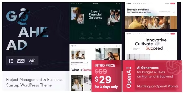 GoAhead 1.12.0 – Business Startup WordPress Theme