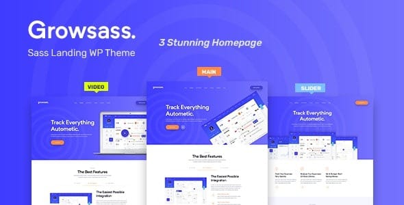 Growsass 1.1.2 – Software Landing Page WordPress Theme