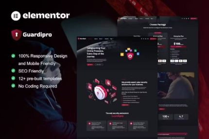 GuardianPro - Cyber Security Services Elementor Template Kit